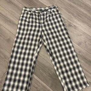 SHEIN Monochrome Plaid Trousers